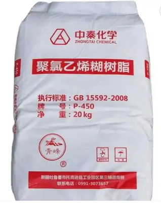 Zhongtai P-450 मध्यम K-मूल्य वाली पीवीसी पेस्ट राल कम चिपचिपाहट और कम अवशिष्ट वीसीएम के साथ नरम पीवीसी उत्पादों के लिए