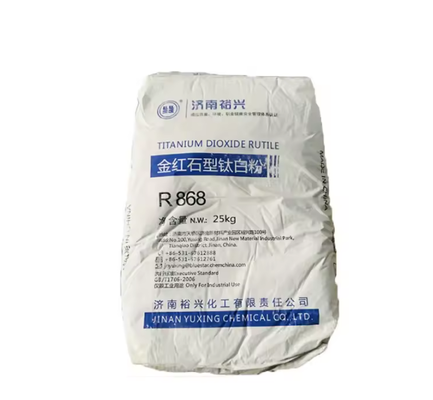 BLUESTAR Jinan Yuxing R868 सल्फेट प्रक्रिया रूटाइल टाइटेनियम डाइऑक्साइड के साथ Zr-Al अकार्बनिक कोटिंग, संकीर्ण कण आकार वितरण और औद्योगिक कोटिंग के लिए उच्च चमक