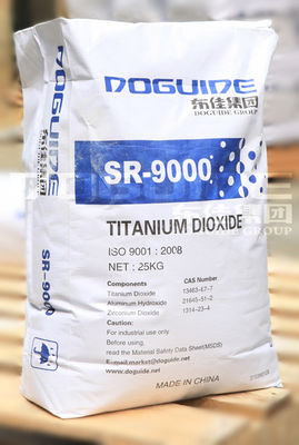 DOGUIDE GROUP SR-9000 उच्च सफ़ेदता और उत्कृष्ट जल विसारकता के लिए ज़िरकोनियम और एल्यूमीनियम कोटिंग के साथ रूटाइल टाइटेनियम डाइऑक्साइड